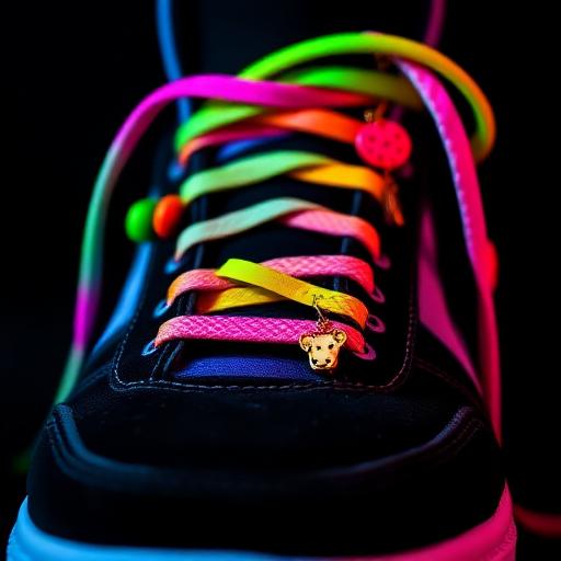Sneaker com múltiplos charms coloridos